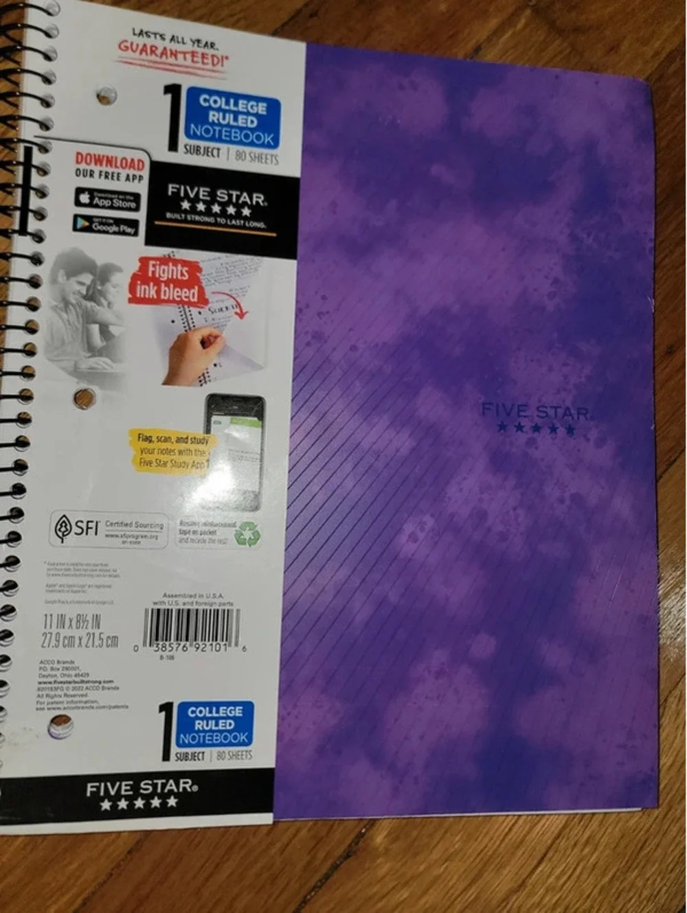 Five star 1 subject notebook/ Tech tablet pouch